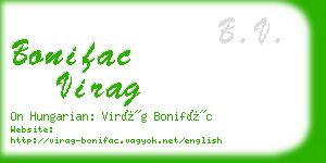 bonifac virag business card